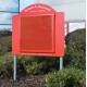 WeatherShield Contour Freestanding Outdoor Sign Sunken Post